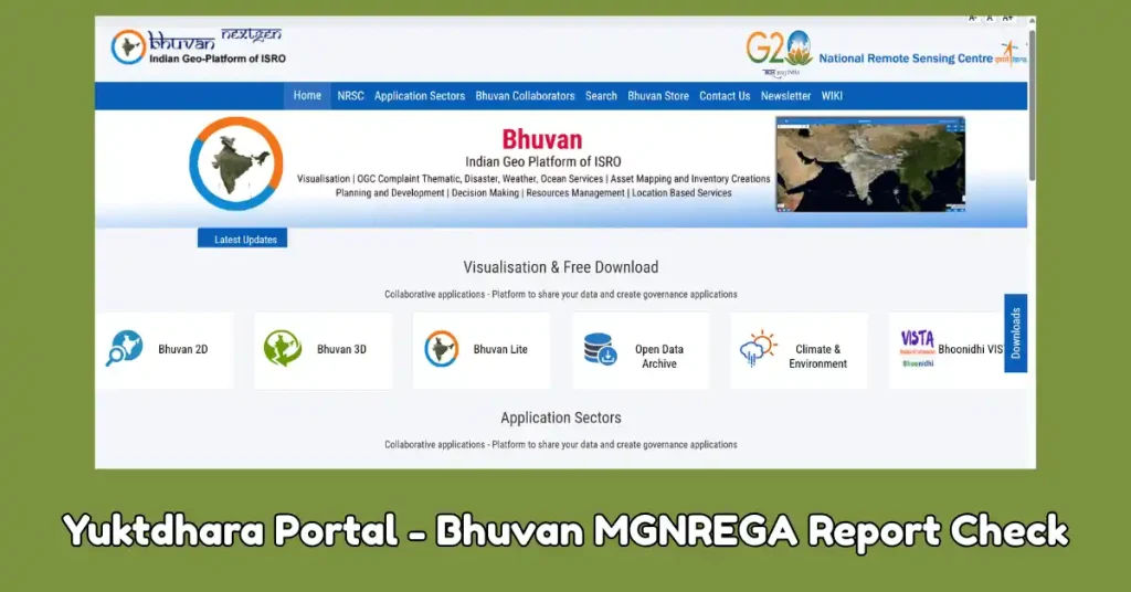 Yuktdhara Portal - Bhuvan MGNREGA Report Check